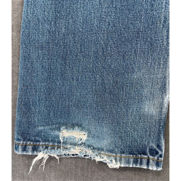 Levis 527 Jeans Women W31 L32 31x32 Blue Bootcut Y2K Low Rise Faded Distressed - Picture 8 of 11